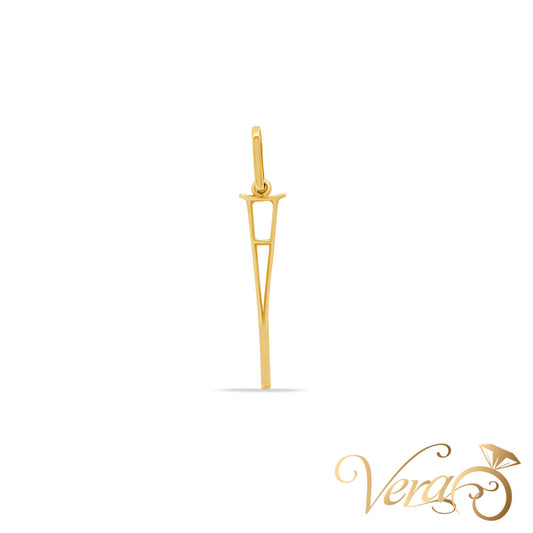 14K Yellow Gold Crutch Pendant