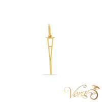 14K Yellow Gold Crutch Pendant