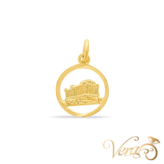 14K Yellow Gold Parthenon Pendant