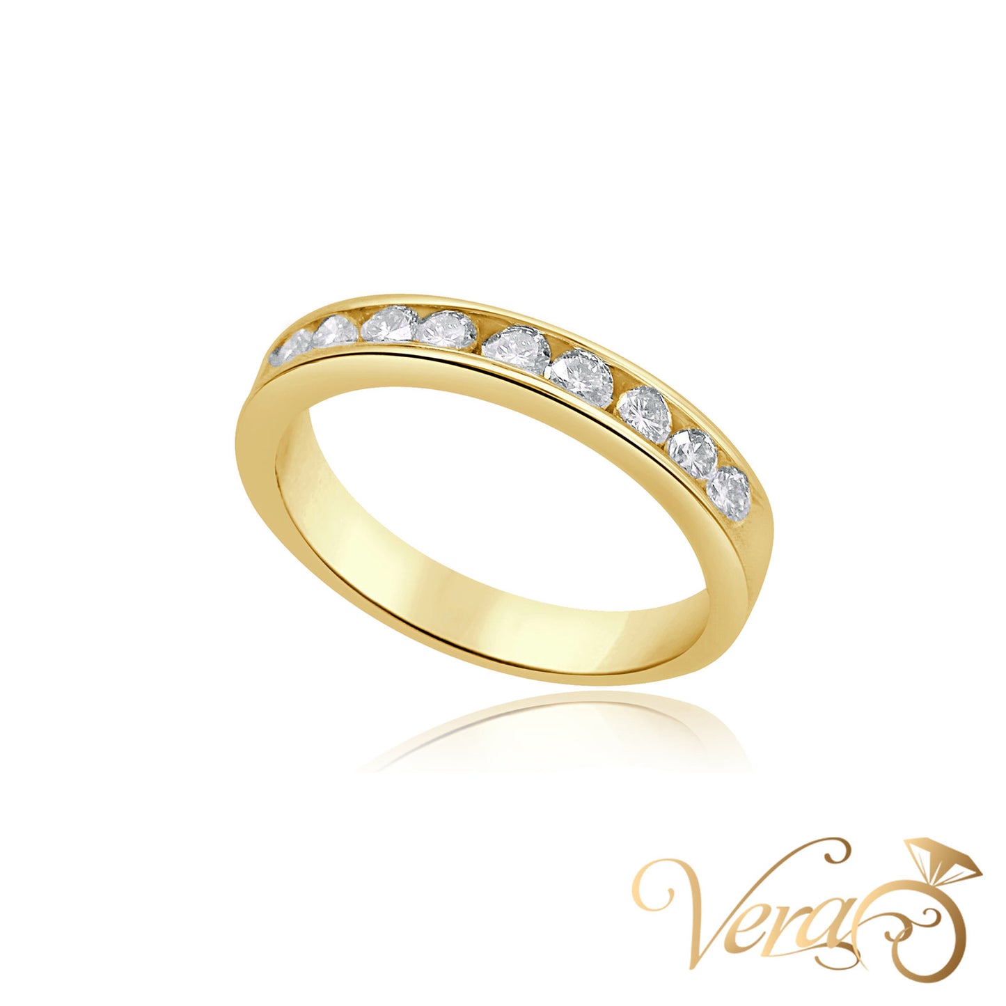 14K YG 4.9g 1.00 ct NAT Ring 10 sz Band