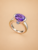 14K White Gold Single Stone Ring with CZ, Size 6, 6.6g