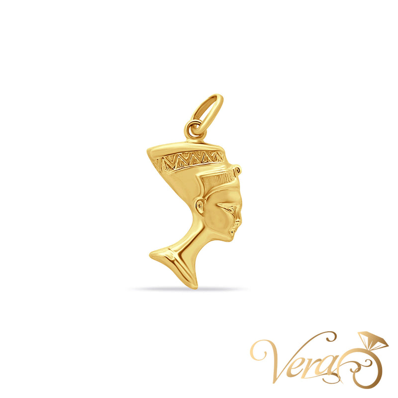 14K Yellow Gold Pharaoh Pendant – 27mm