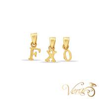 14K Yellow Gold Letter Pendant