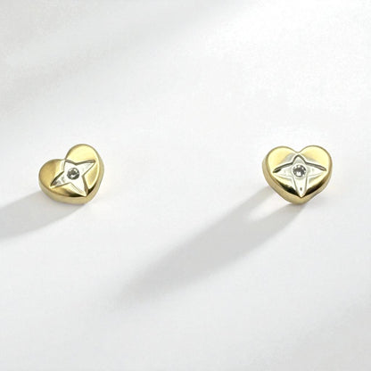 14K YG - 0.6g - CZ - Earrings -  -