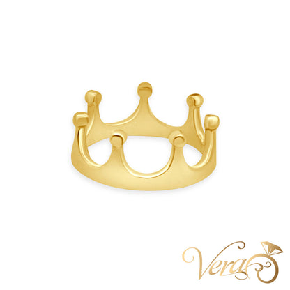 14K Yellow Gold Men’s Crown Ring, Size 11, 7.7g