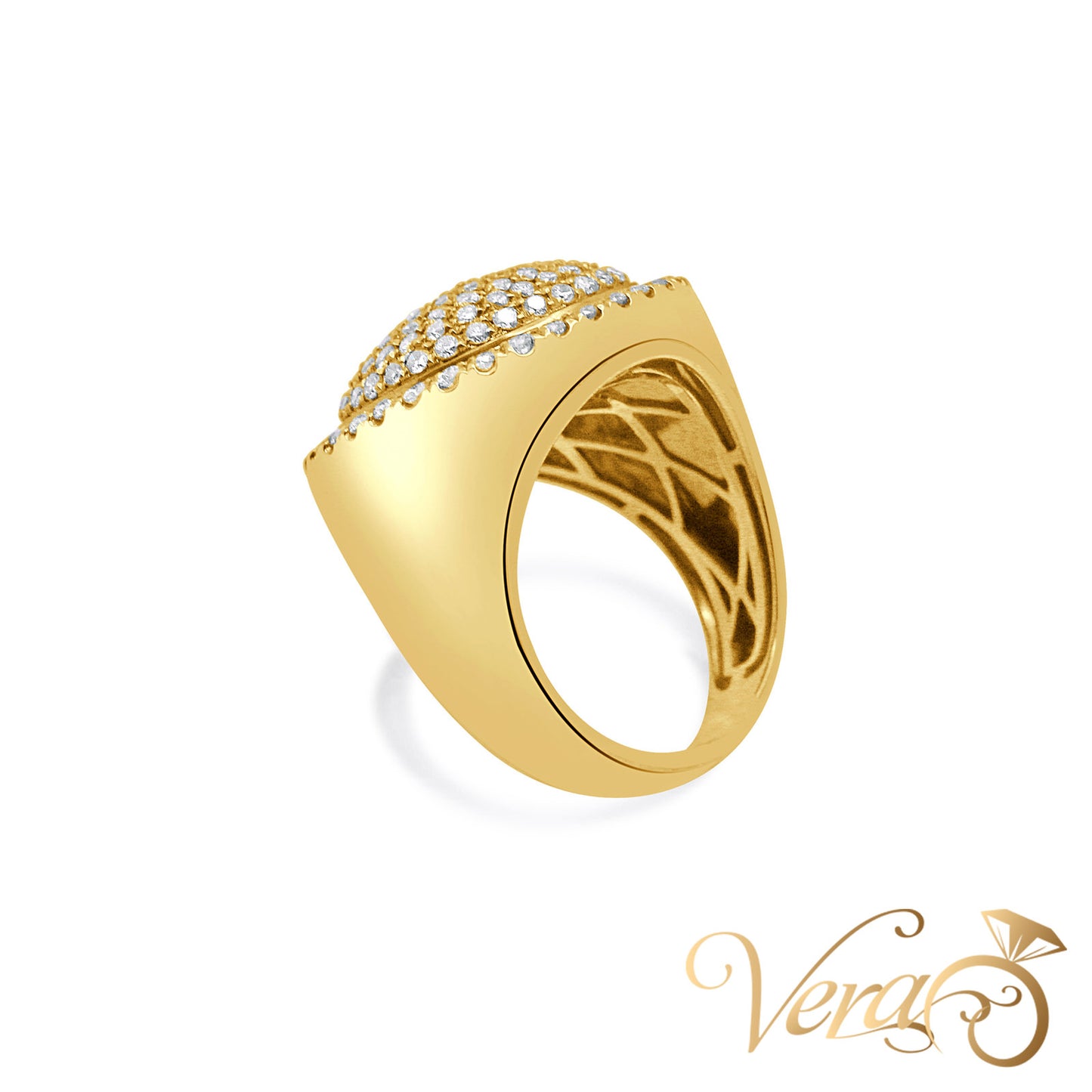 14K Yellow Gold Men’s Ring with 2.50 ct Natural Diamond, Size 10.25, 12.0g