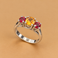14K WG Women’s Ring CZ, Size 5.5, 3.5g