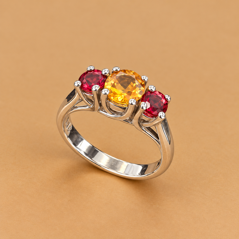 14K WG Women’s Ring CZ, Size 5.5, 3.5g