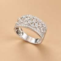 14K WG Diamond Band Ring 0.70 ct NAT, Size 7.25, 5.3g