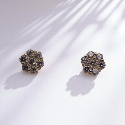 14K YG Rosetta Cubic Zirconia Earrings