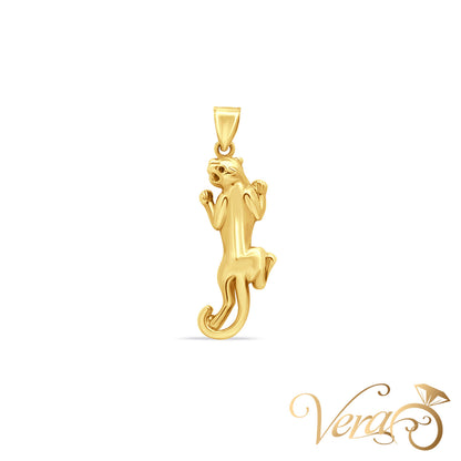 14K Yellow Gold Panther Pendant