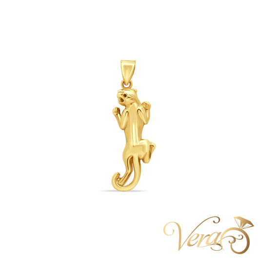 14K Yellow Gold Panther Pendant