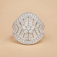 18K WG Women’s Ring 0.70 ct NAT, Size 7.5, 7.5g