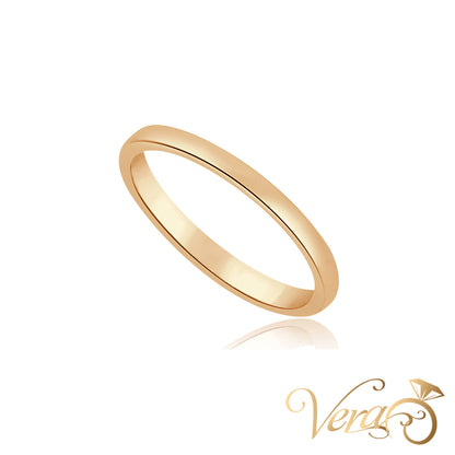 10K RG Band Ring, Size 7.25, 1.6g