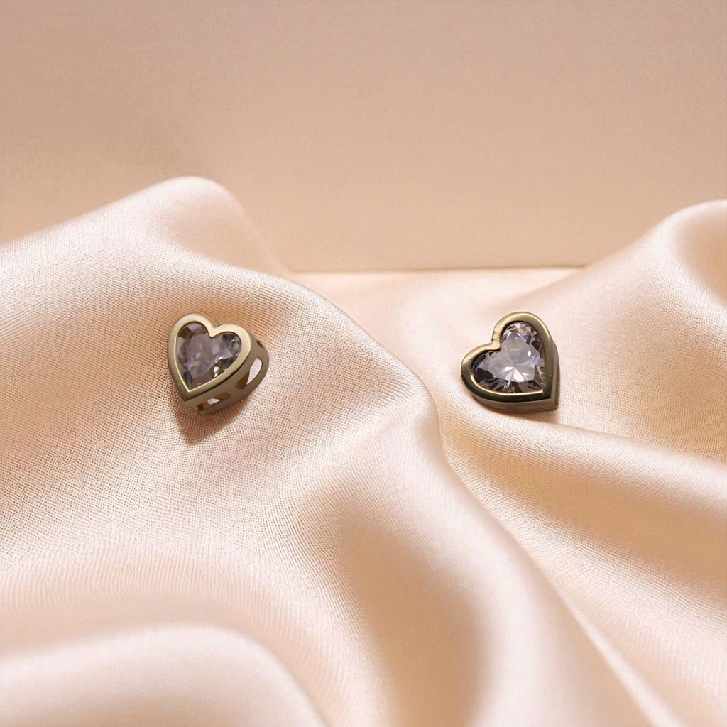 14K YG - 0.9g - CZ - Earrings -  -