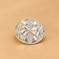 14K WG Women’s Ring 0.08 ct NAT, Size 6.25, 3.6g