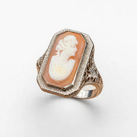 14K White Gold Vintage Ring, Size 6, 2.8g