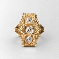 14K Yellow Gold Vintage Ring 0.60 ct Natural, Size 6.25, 4.9g