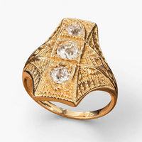 14K Yellow Gold Vintage Ring 0.60 ct Natural, Size 6.25, 4.9g