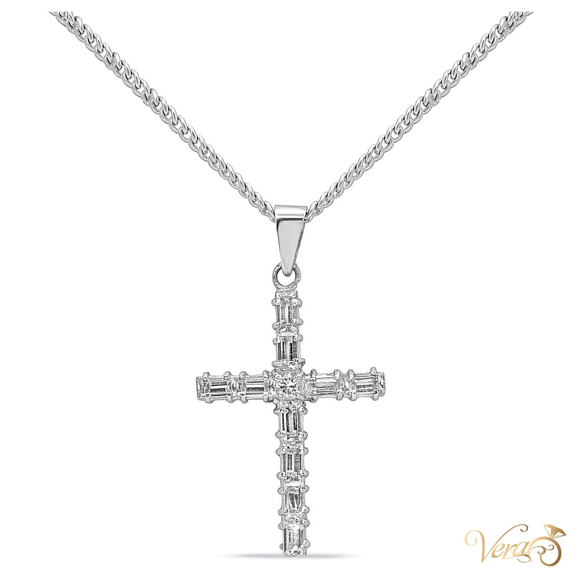 18K White Gold Fancy Chain – 17" - alternate view