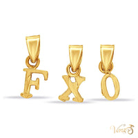 14K Yellow Gold Letter Pendant