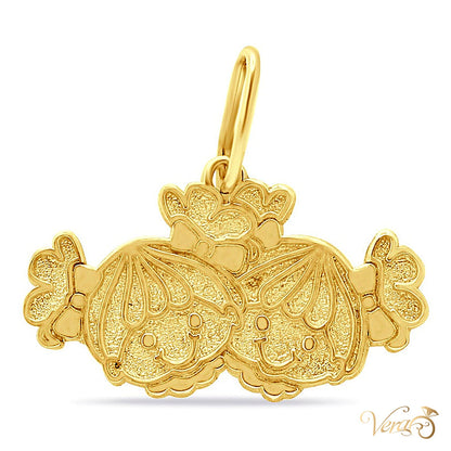 14K Yellow Gold Kids Pendant – 27mm - alternate view