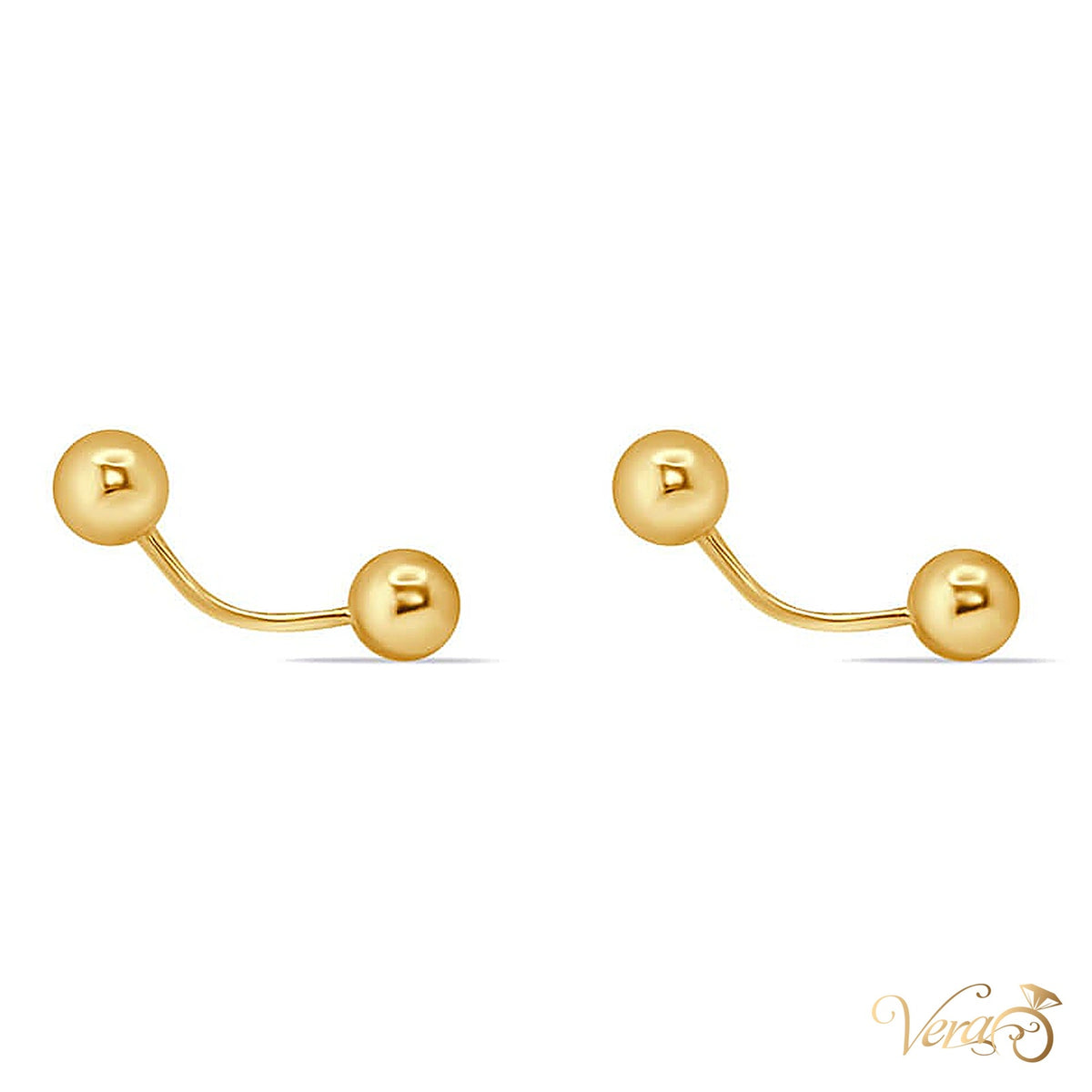 14K Yellow Gold Belly Button Piercing - alternate view