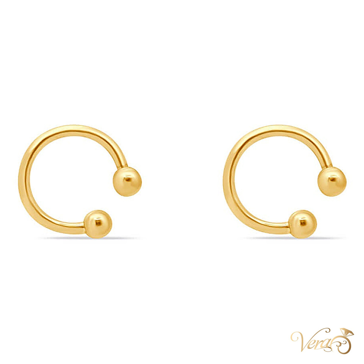 14K Yellow Gold Nose Piercing - alternate view