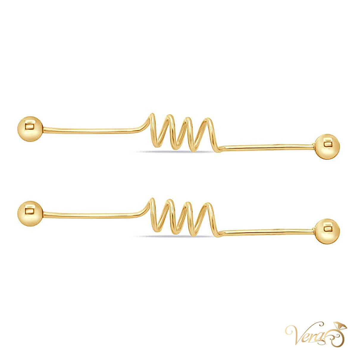 14K Yellow Gold Ear Piercing - alternate view