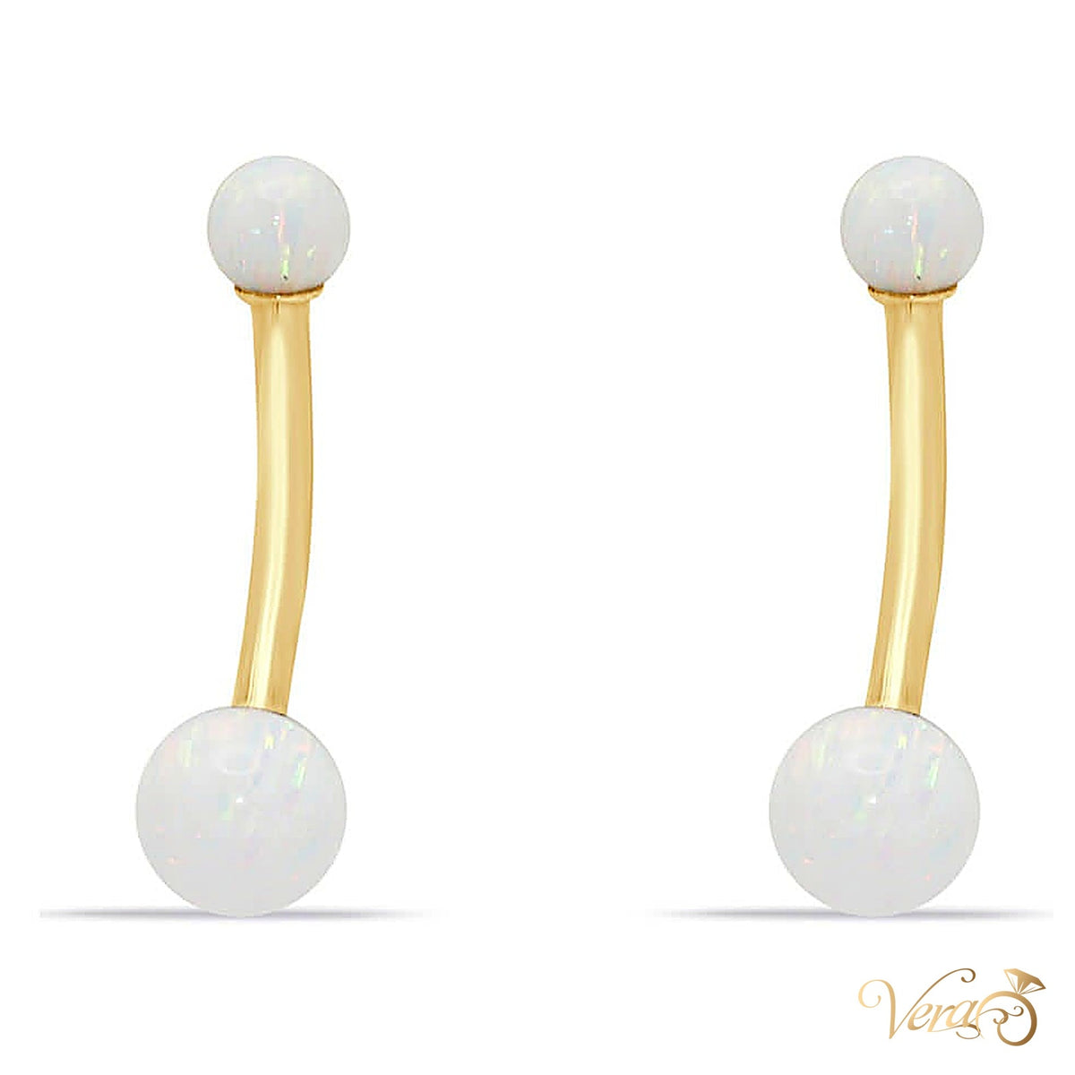 14K Yellow Gold Belly Button Piercing - alternate view