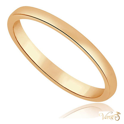 10K Rose Gold Band Ring, Size 7.25, 1.6g - alternate view