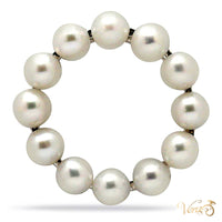 14K White Gold Pearl Pendant – 17mm