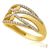 10K Yellow Gold Women Ring CZ, Size 8.25, 2.2g