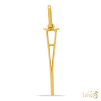 14K Yellow Gold Crutch Pendant