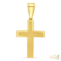 14K Yellow Gold Crucifix Pendant – 50mm