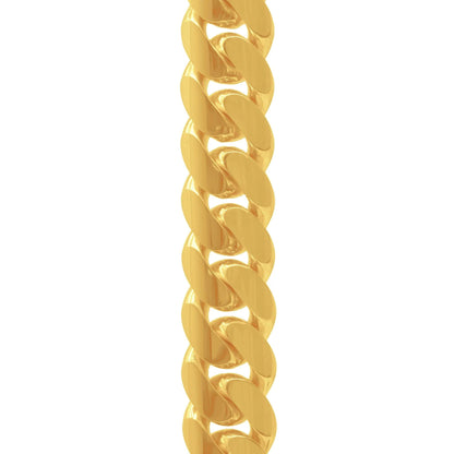 9mm Miami Cuban Link Chain in 14K Solid Yellow Gold - Vera Jewelry in Miami